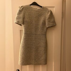 Alice + Olivia Gray and Cream wool dress - like new